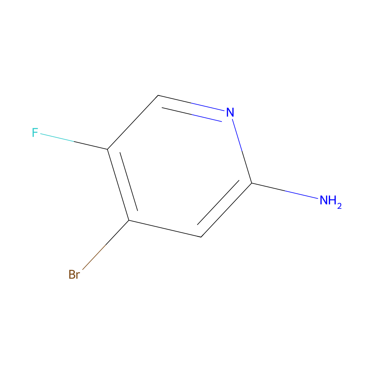 4-Bromo-5-fluoropyridin-2-amine molecular structure, CAS 1417441-38-3