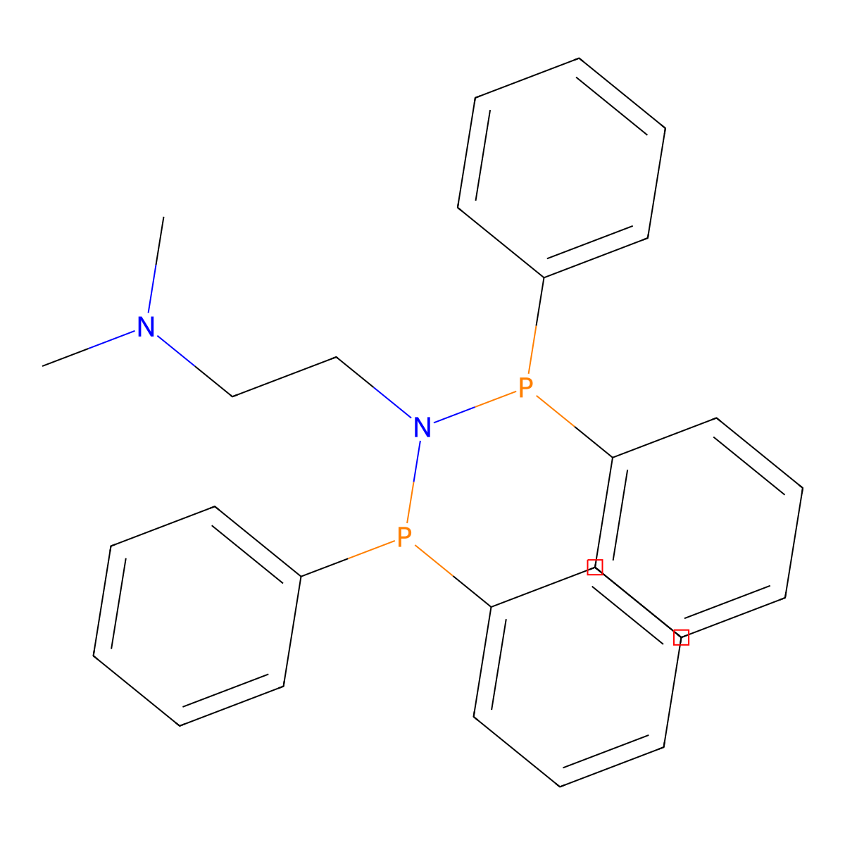 N-[2-(Dimethylamino)ethyl]-N-(diphenylphosphino)-P,P-diphenylphosphinous amide molecular structure, CAS 1417445-17-0