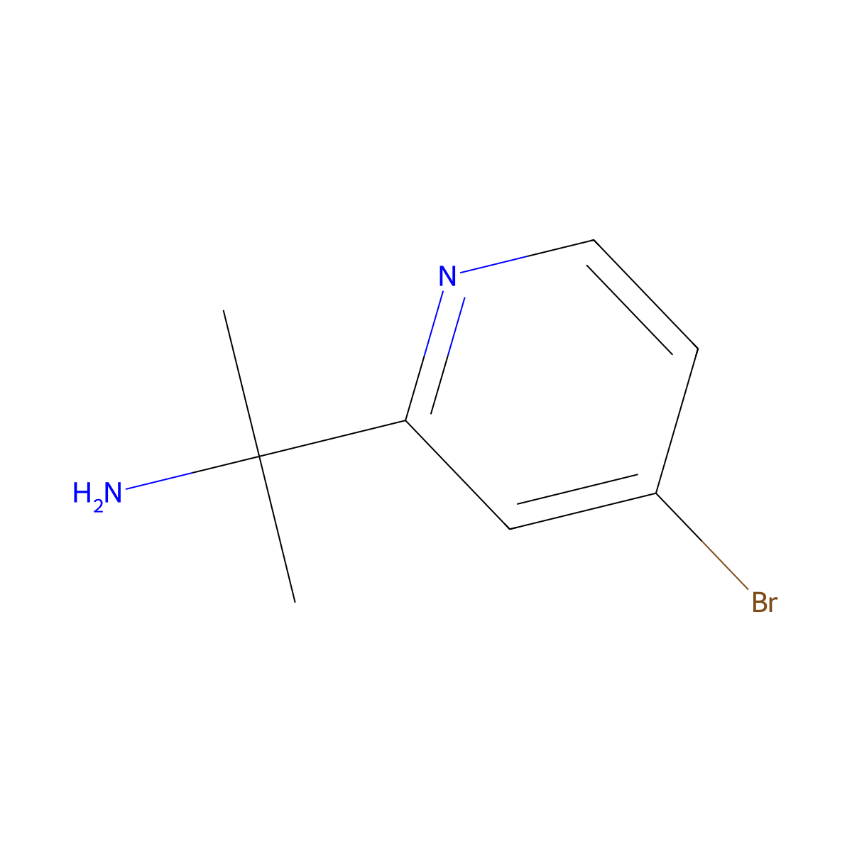 2-(4-Bromopyridin-2-yl)propan-2-amine molecular structure, CAS 1417445-51-2