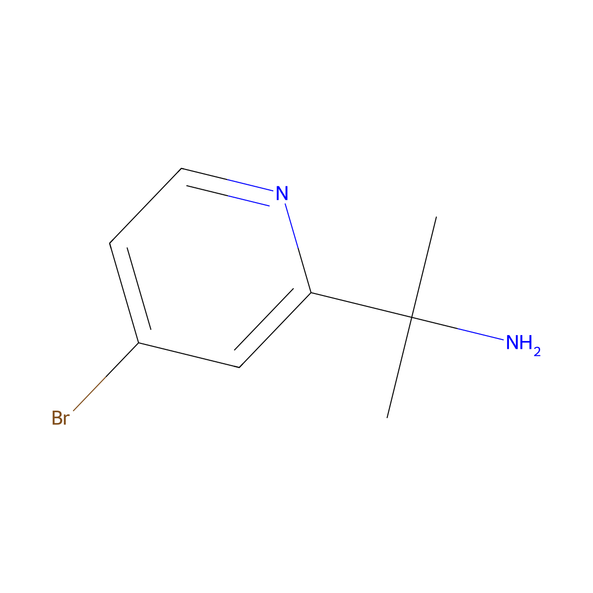 2-(4-Bromopyridin-2-yl)propan-2-amine molecular structure, CAS 1417445-51-2