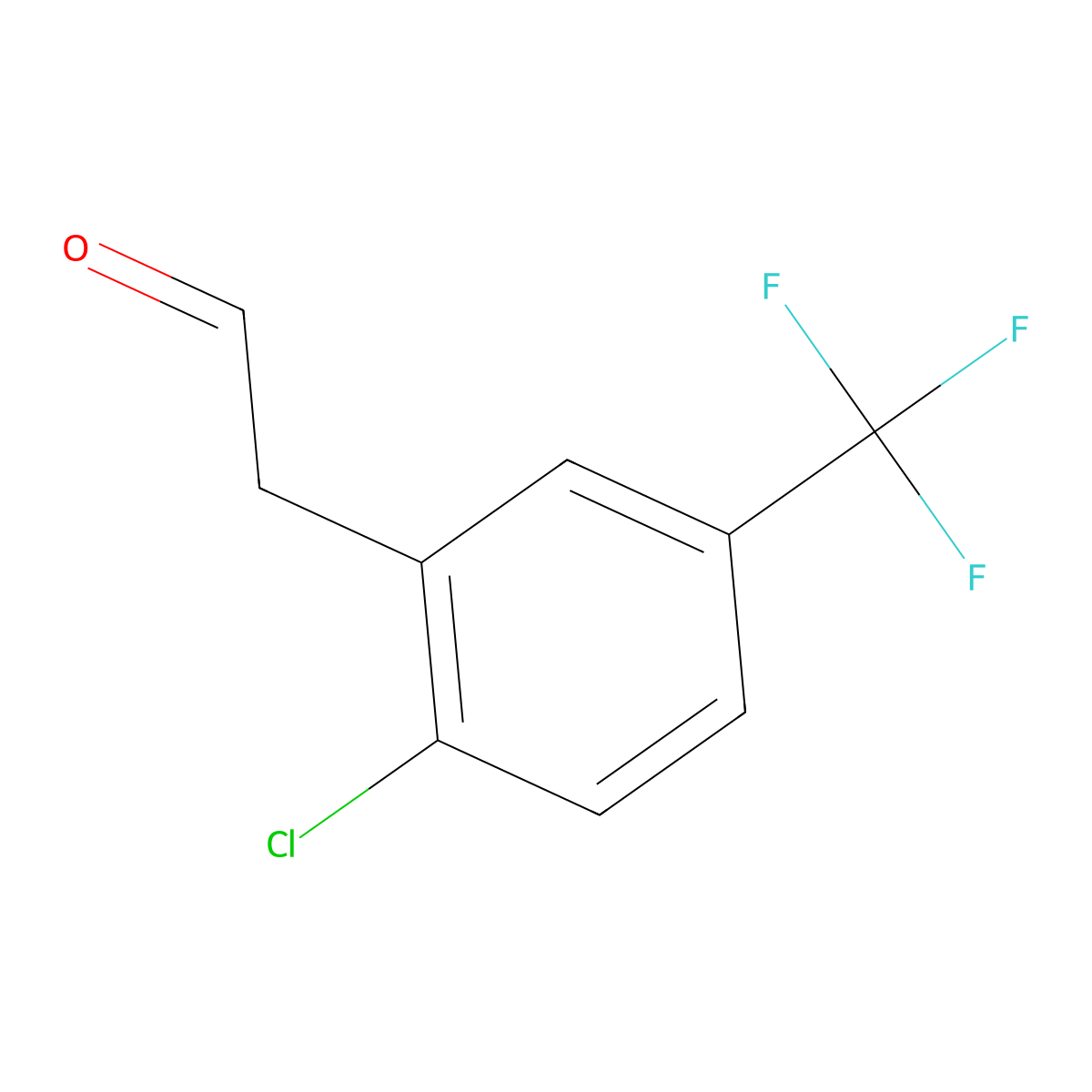 2-[2-Chloro-5-(trifluoromethyl)phenyl]acetaldehyde molecular structure, CAS 1417458-21-9