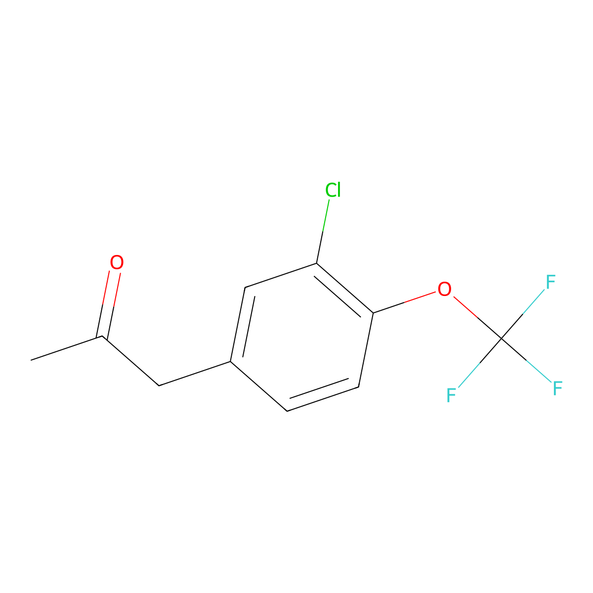 1-[3-Chloro-4-(trifluoromethoxy)phenyl]propan-2-one molecular structure, CAS 1417458-71-9
