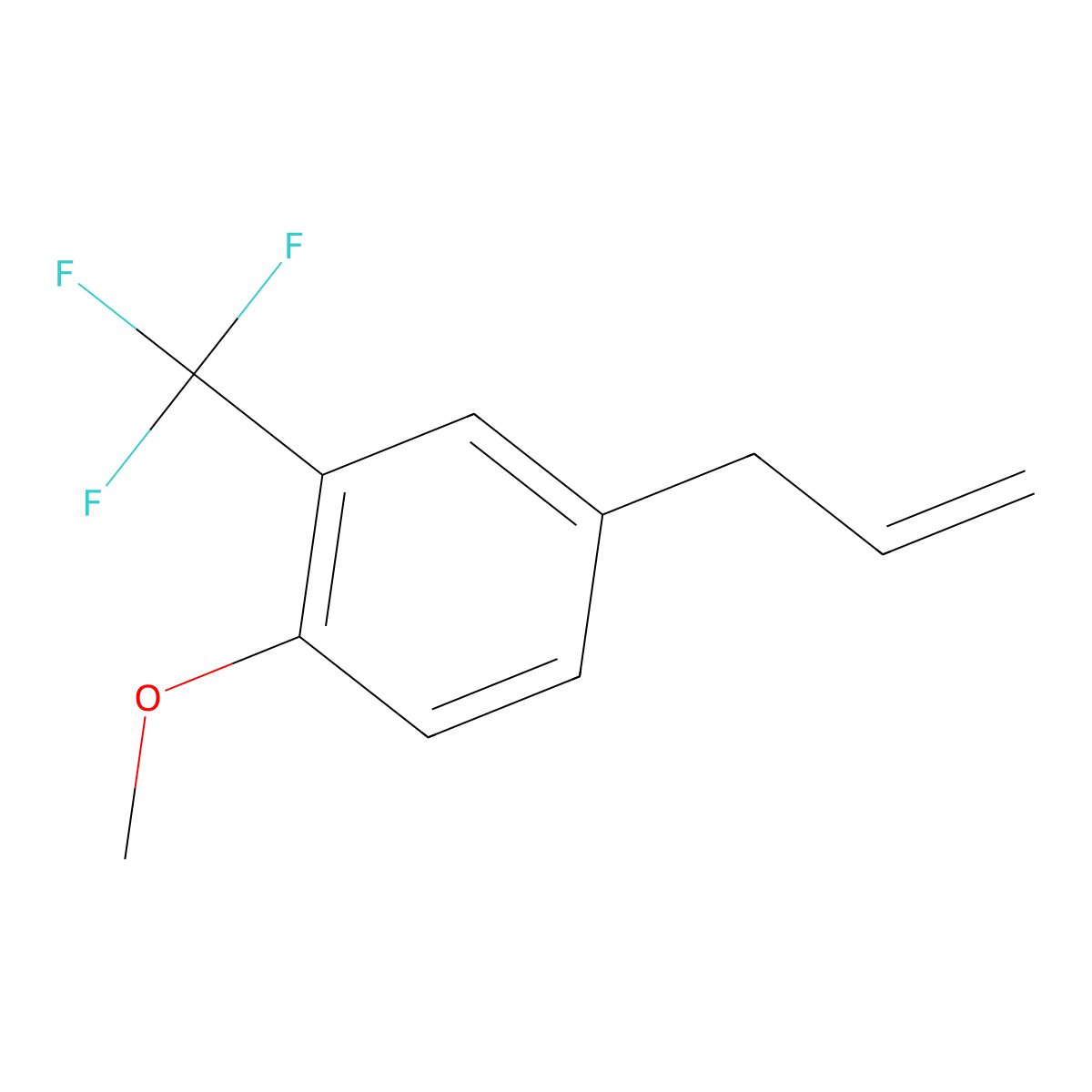 4-Allyl-1-methoxy-2-trifluoromethyl-benzene molecular structure, CAS 1417458-77-5