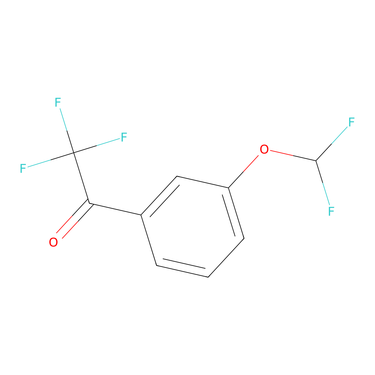 1-(3-(Difluoromethoxy)phenyl)-2,2,2-trifluoroethan-1-one molecular structure, CAS 1417459-82-5