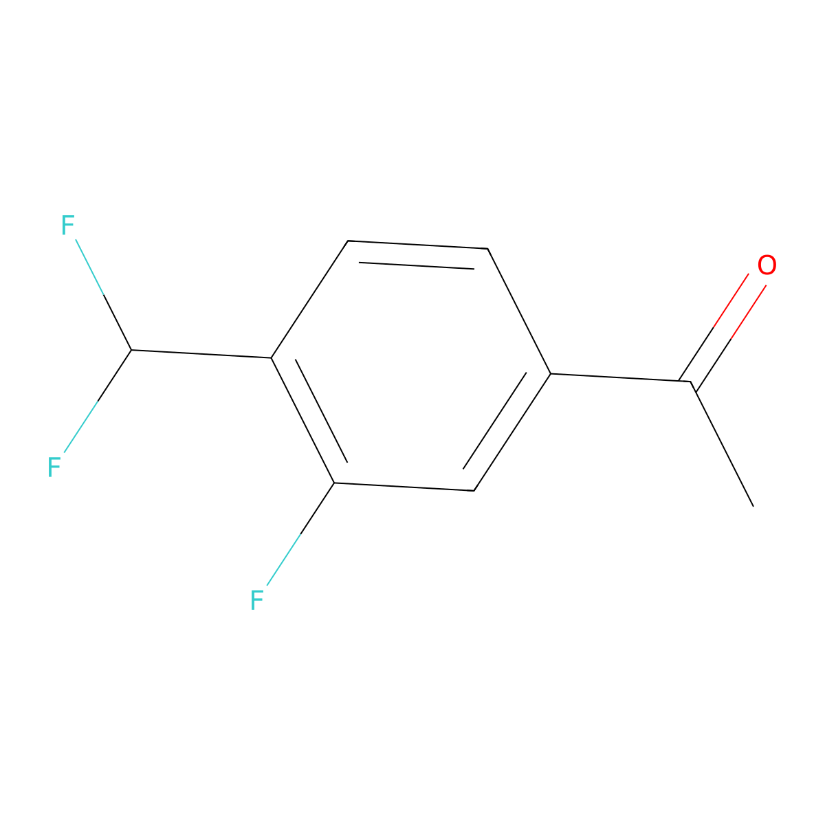 1-(4-Difluoromethyl-3-fluoro-phenyl)-ethanone molecular structure, CAS 1417460-01-5