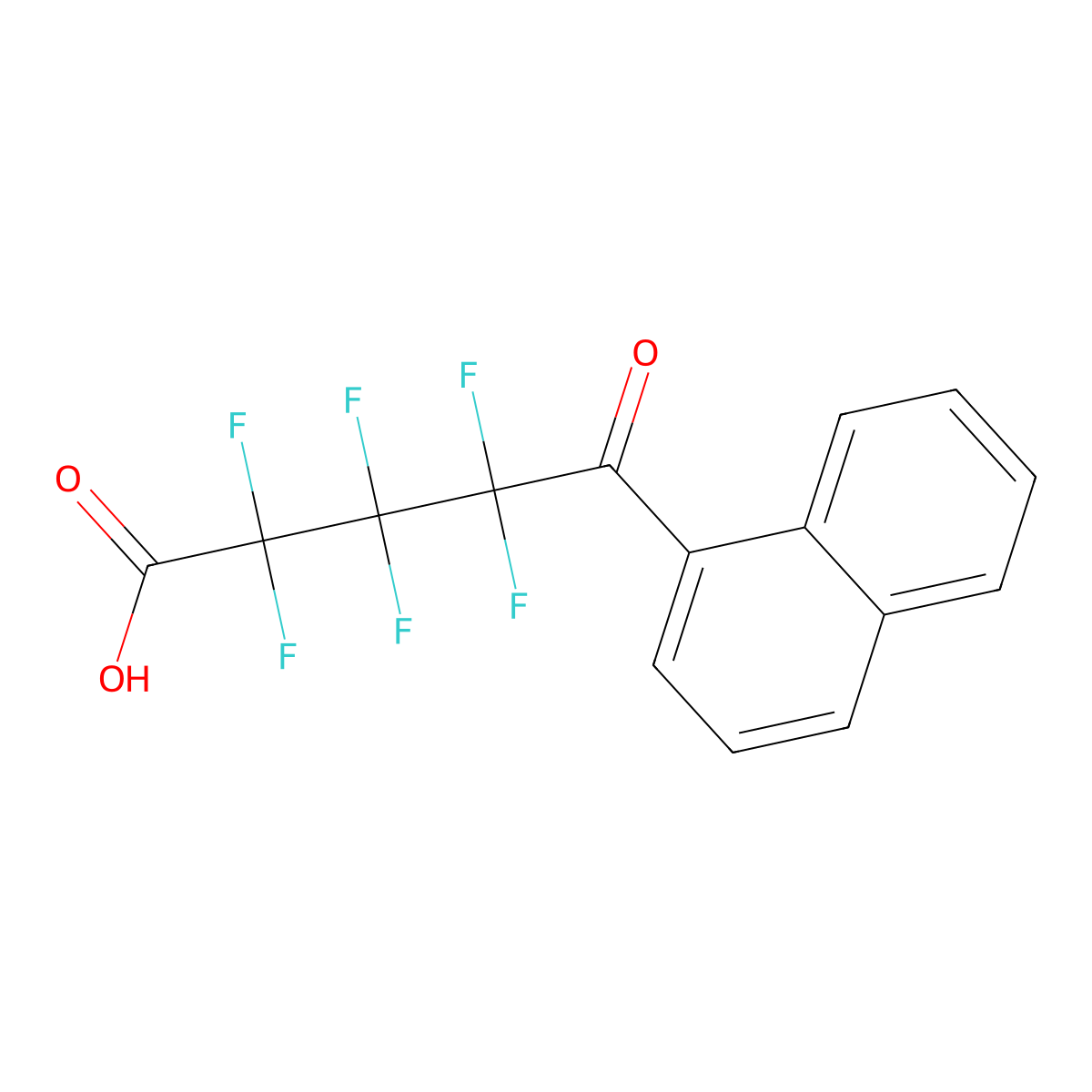 2,2,3,3,4,4-Hexafluoro-5-(naphthalen-1-yl)-5-oxopentanoic acid molecular structure, CAS 1417460-02-6