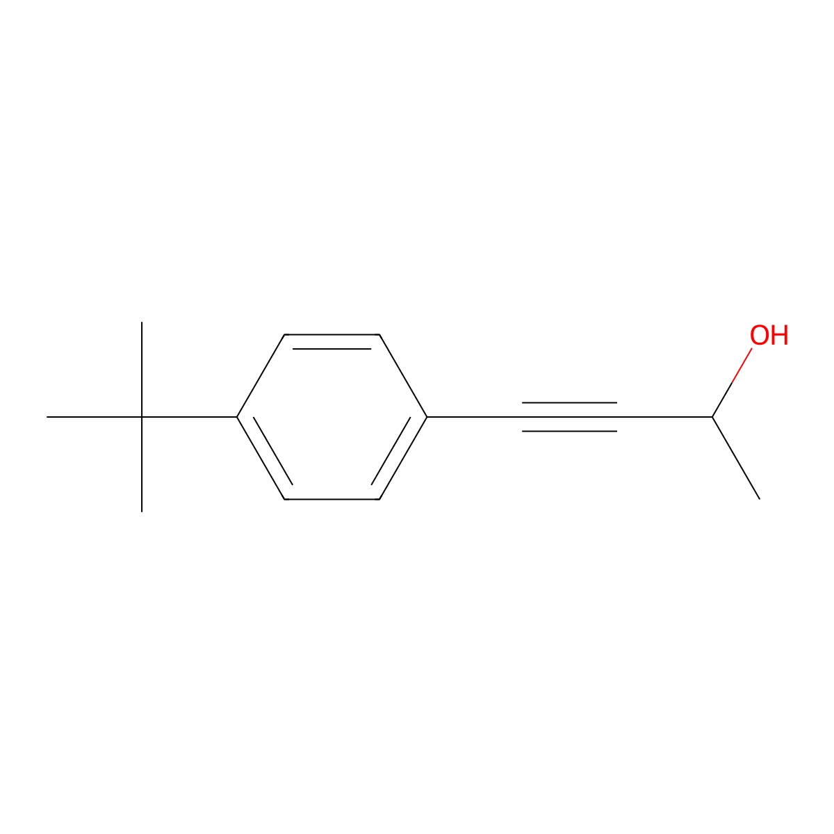 4-[4-(1,1-Dimethylethyl)phenyl]-3-butyn-2-ol molecular structure, CAS 1417460-43-5