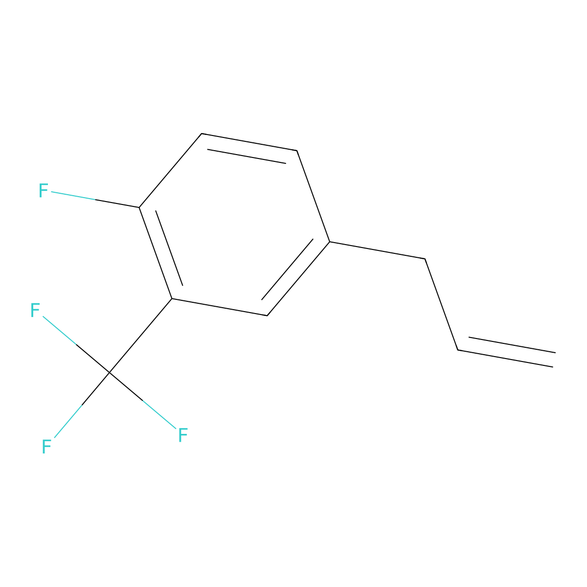 4-Allyl-1-fluoro-2-trifluoromethylbenzene molecular structure, CAS 1417461-59-6