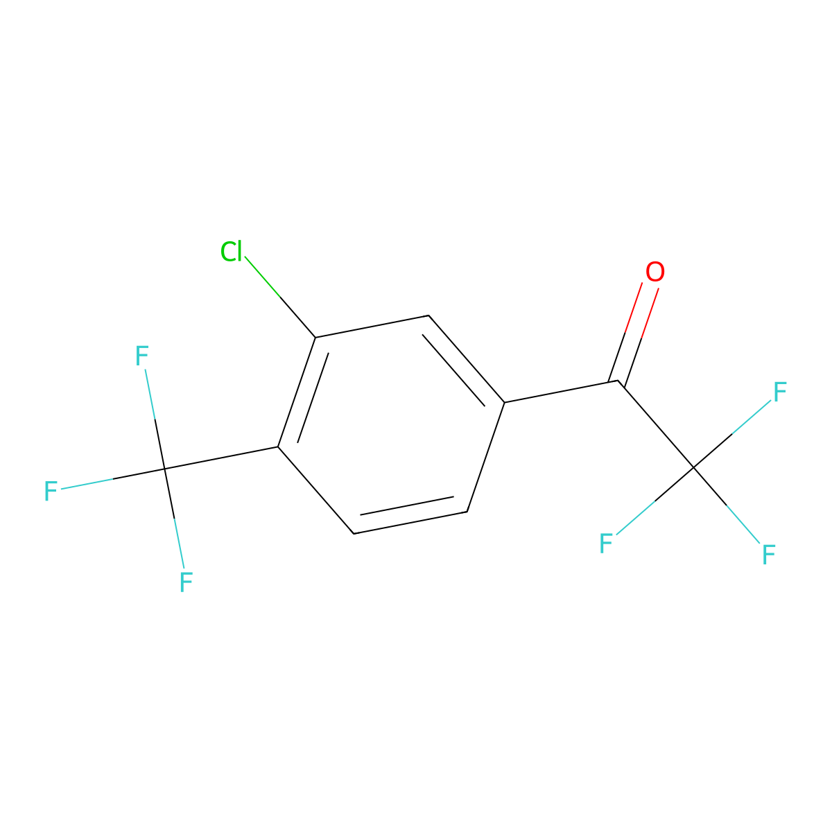 1-(3-Chloro-4-(trifluoromethyl)phenyl)-2,2,2-trifluoroethan-1-one molecular structure, CAS 1417461-82-5