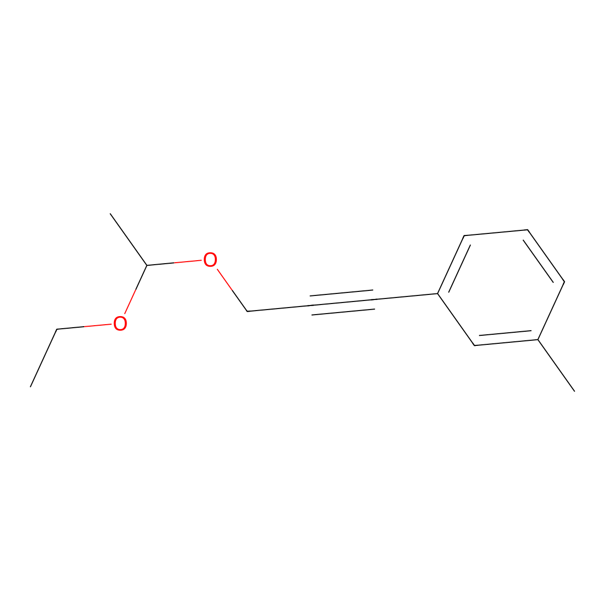 1-[3-(1-Ethoxyethoxy)prop-1-yn-1-yl]-3-methylbenzene molecular structure, CAS 1417462-42-0