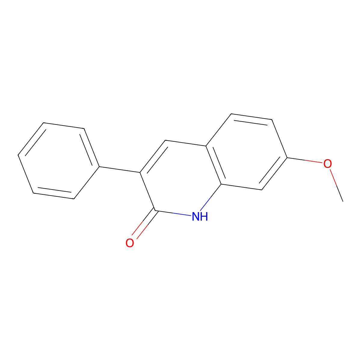 7-Methoxy-3-phenyl-2-quinolinol molecular structure, CAS 141748-56-3