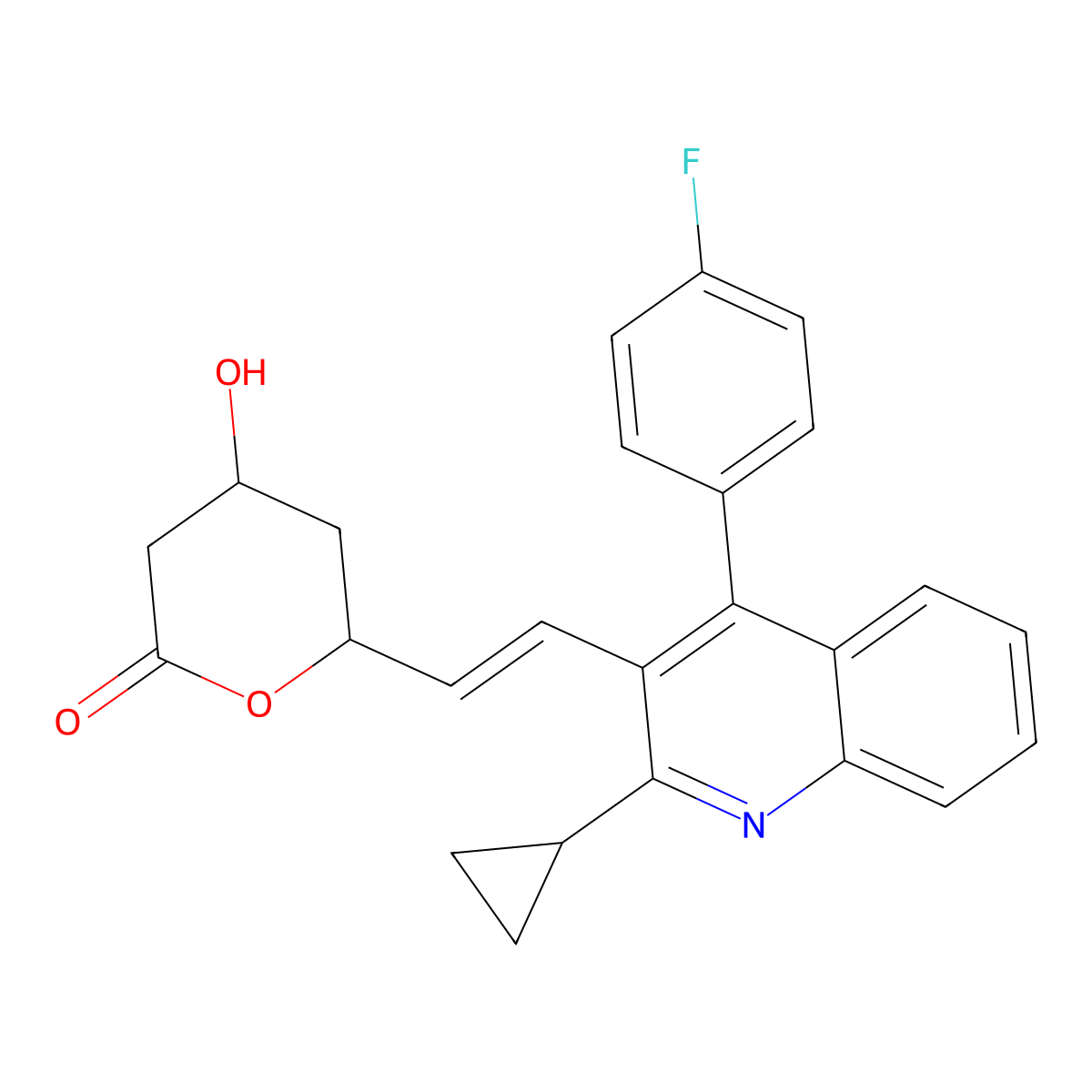 Pitavastatin lactone molecular structure, CAS 141750-63-2