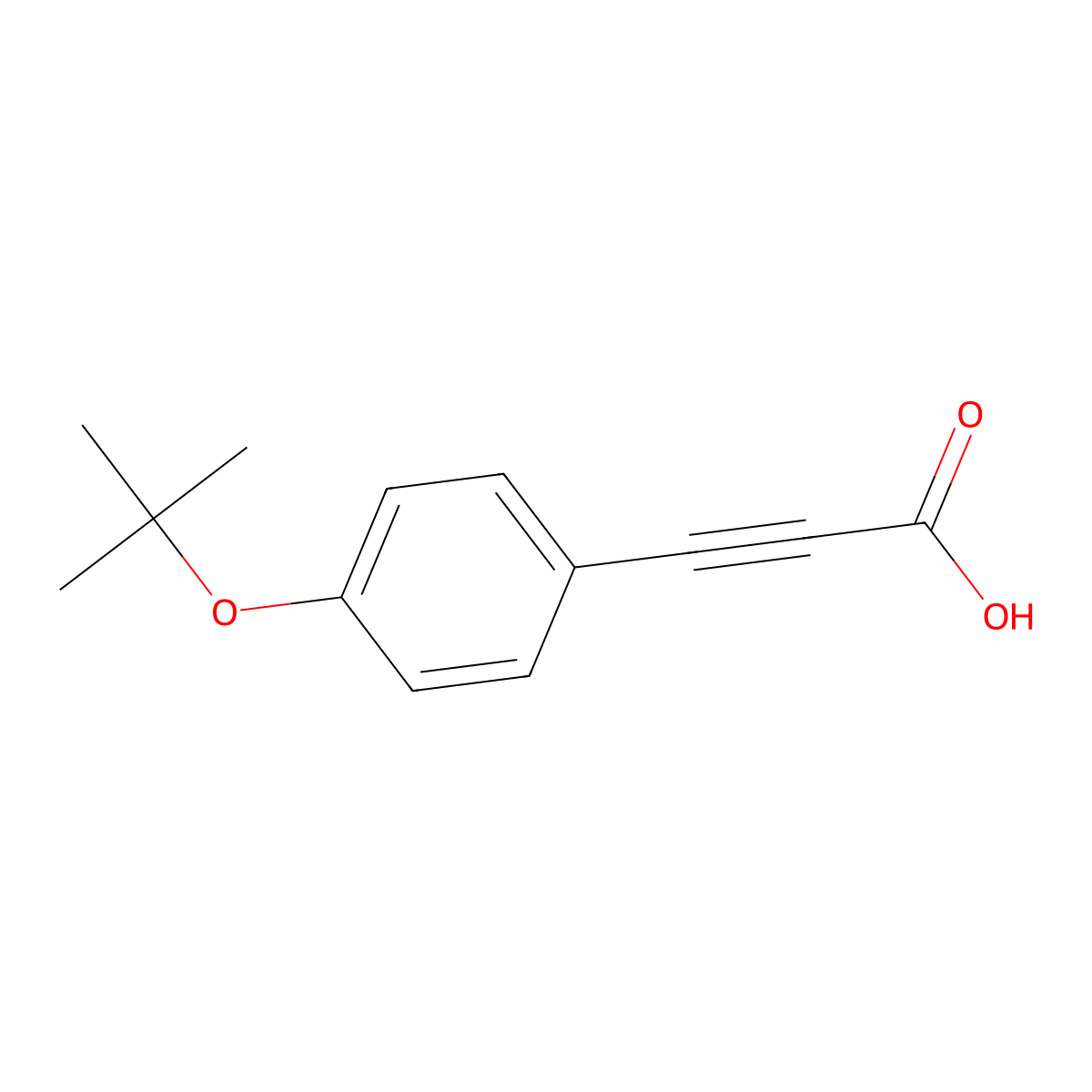 3-[4-(Tert-butoxy)phenyl]prop-2-ynoic acid molecular structure, CAS 1417500-56-1