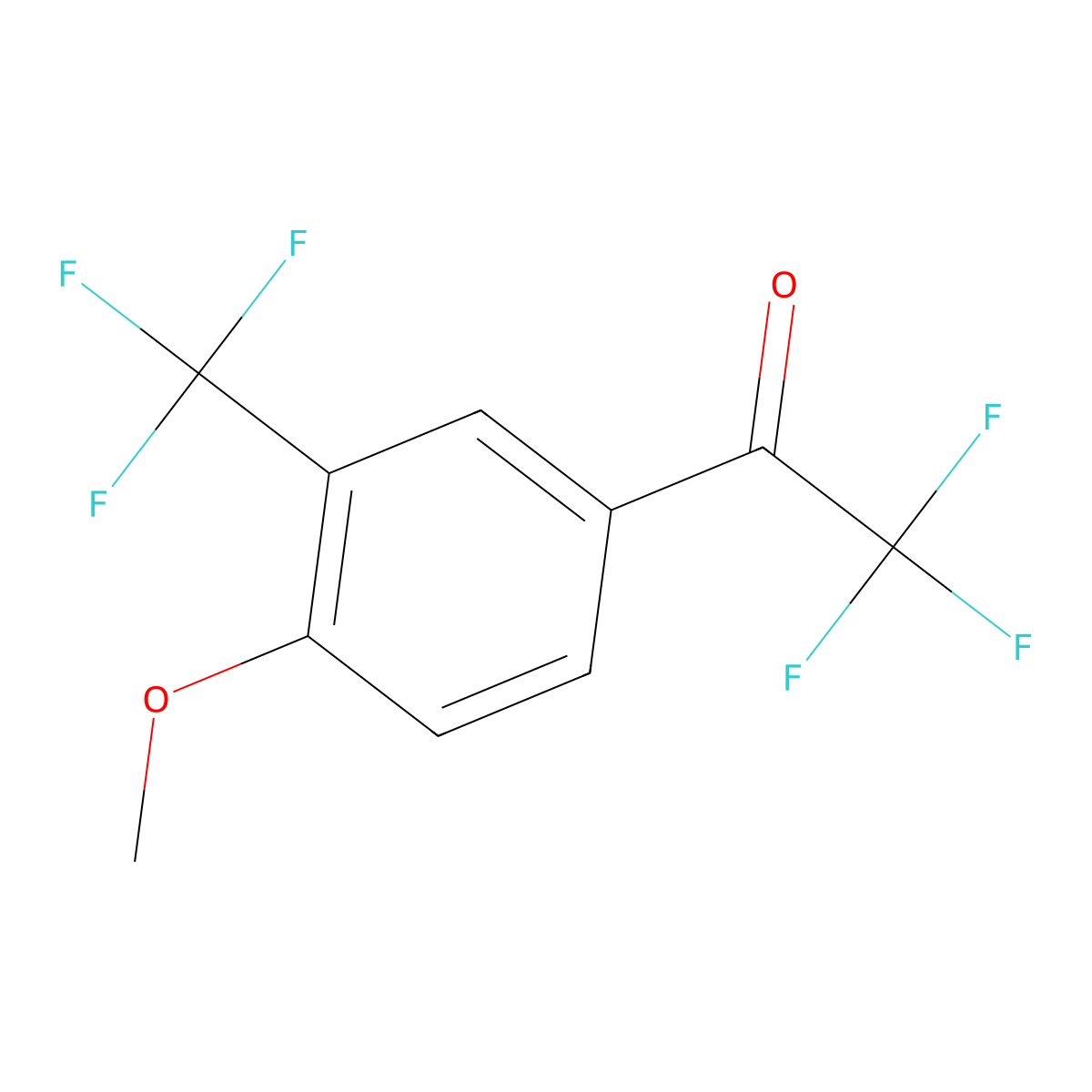 2,2,2-Trifluoro-1-(4-methoxy-3-trifluoromethylphenyl)ethanone molecular structure, CAS 1417501-31-5