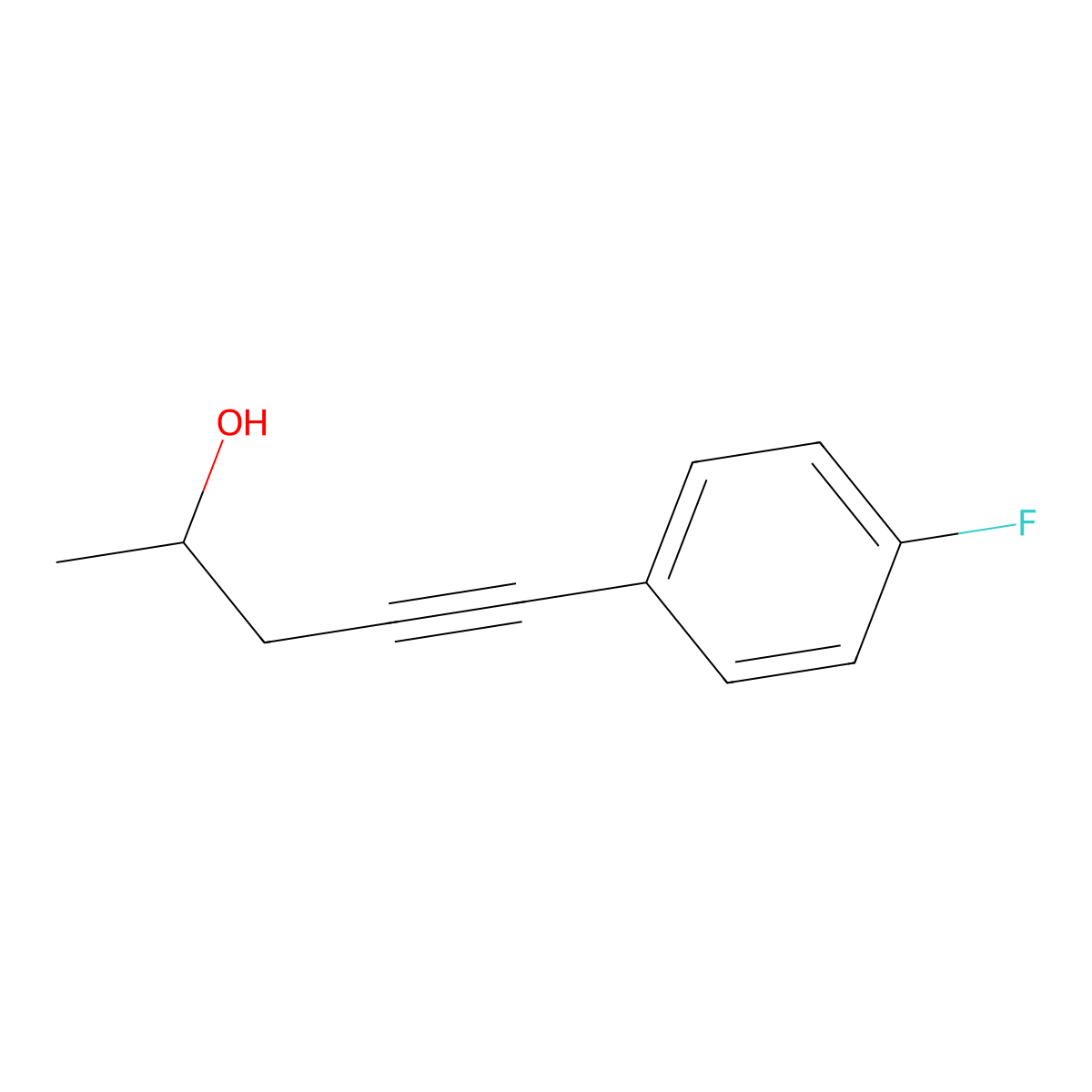 5-(4-Fluorophenyl)pent-4-yn-2-ol molecular structure, CAS 1417501-72-4