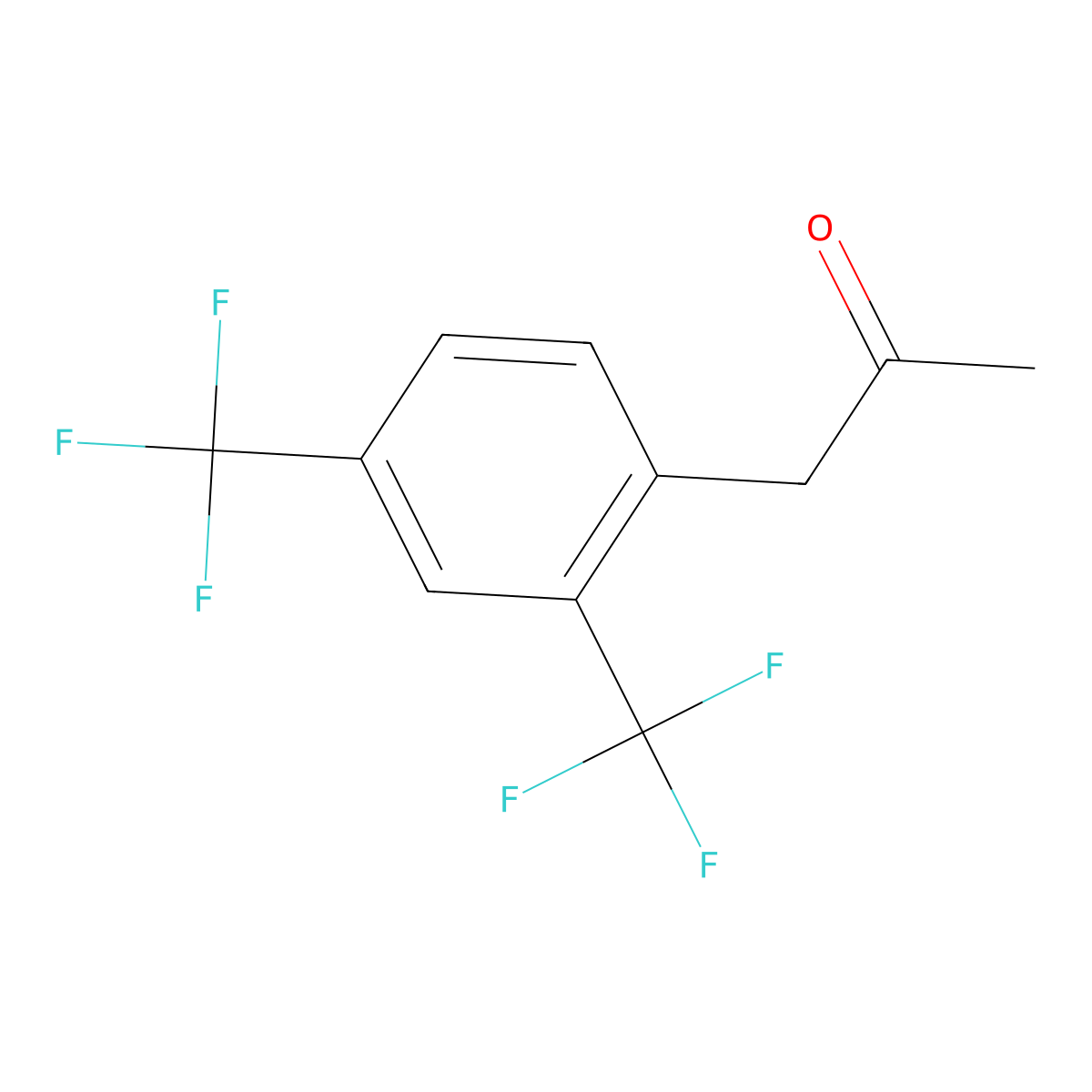 1-(2,4-Bis(trifluoromethyl)phenyl)propan-2-one molecular structure, CAS 1417503-43-5