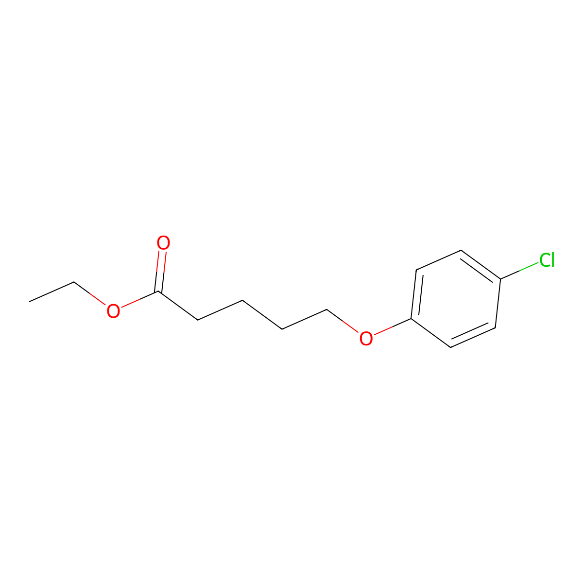 Ethyl 5-(4-chlorophenoxy)pentanoate molecular structure, CAS 1417503-59-3