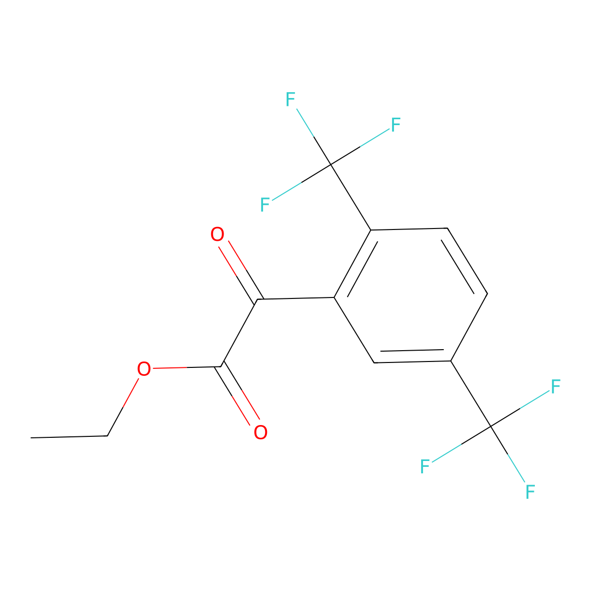 Ethyl alpha-oxo-2,5-bis(trifluoromethyl)benZeneacetate molecular structure, CAS 1417504-77-8