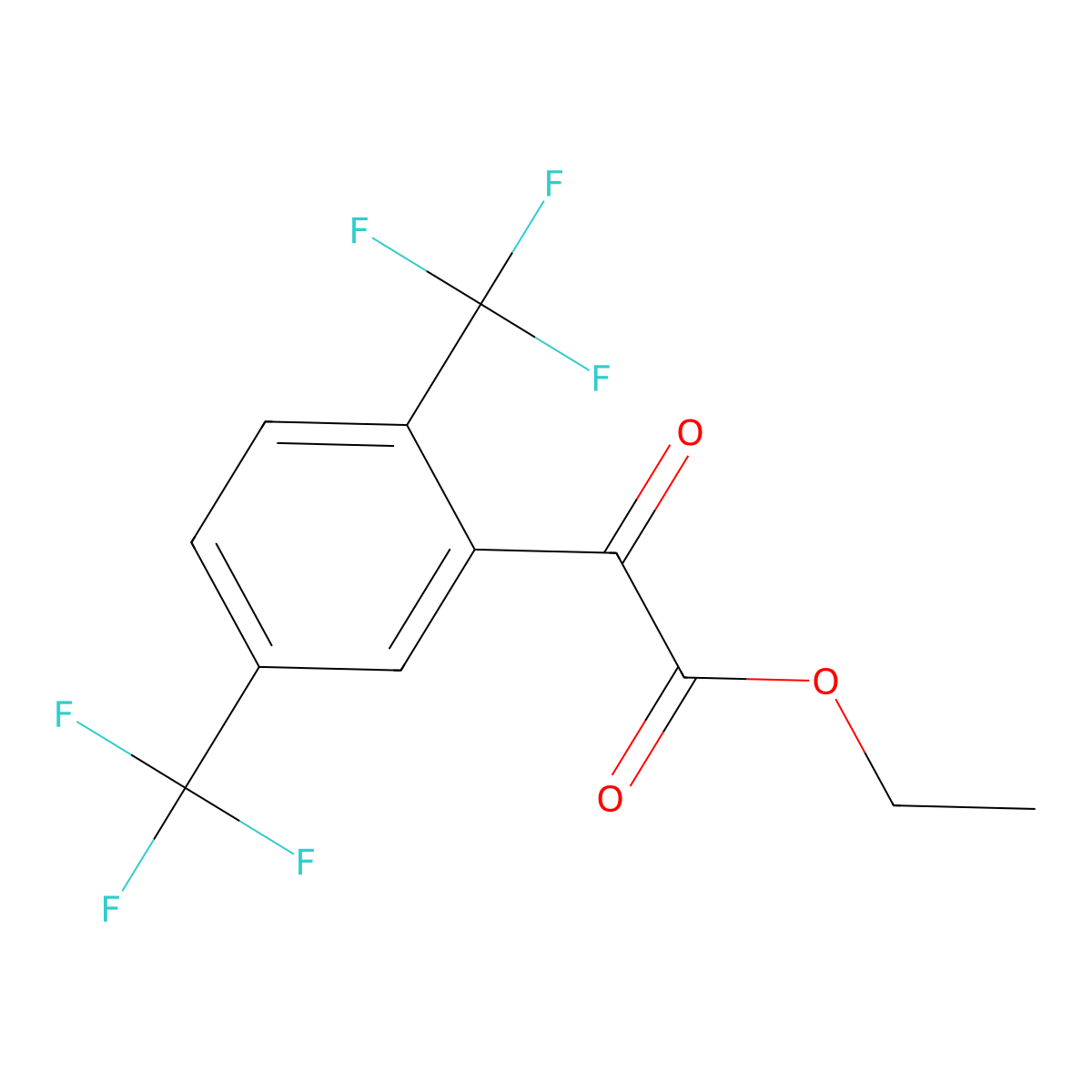 Ethyl alpha-oxo-2,5-bis(trifluoromethyl)benZeneacetate molecular structure, CAS 1417504-77-8