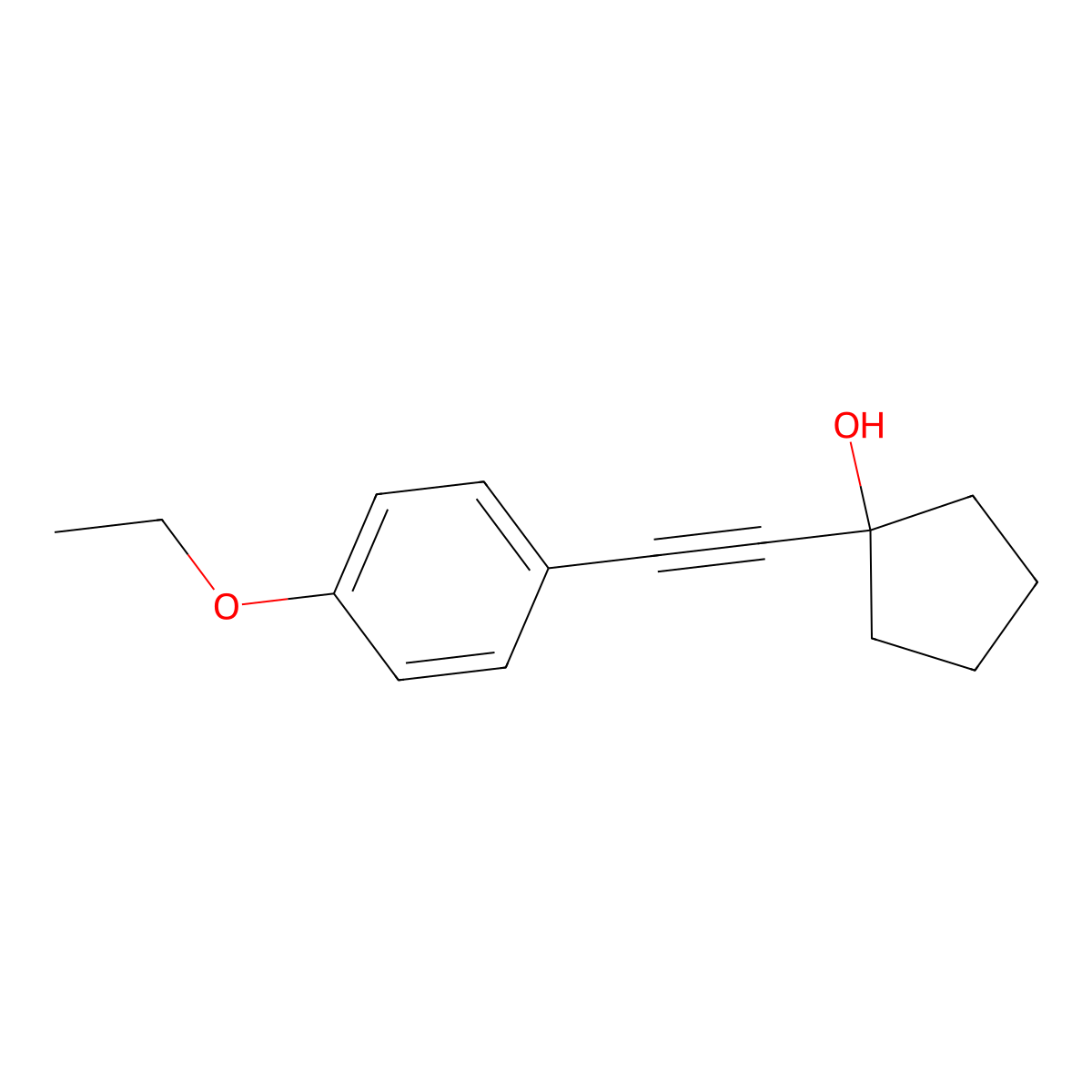 1-[2-(4-Ethoxyphenyl)ethynyl]cyclopentanol molecular structure, CAS 1417505-70-4