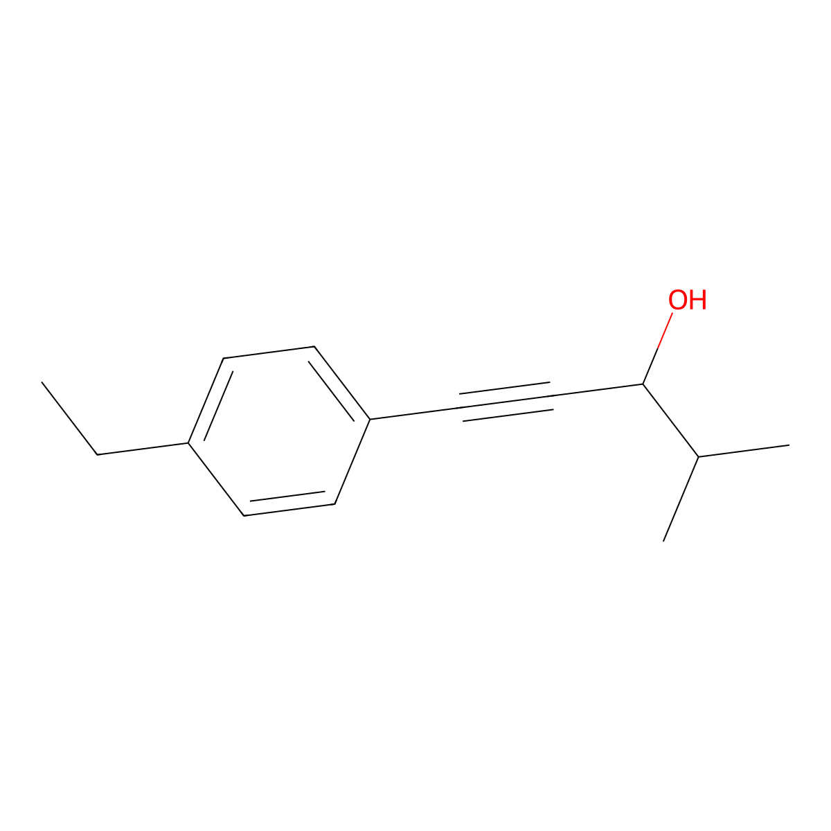 1-(4-Ethylphenyl)-4-methyl-1-pentyn-3-ol molecular structure, CAS 1417505-88-4