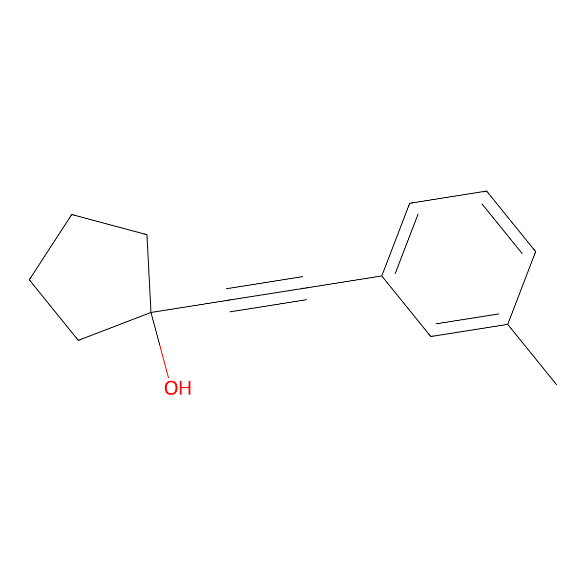1-[2-(3-Methylphenyl)ethynyl]cyclopentanol molecular structure, CAS 1417506-95-6