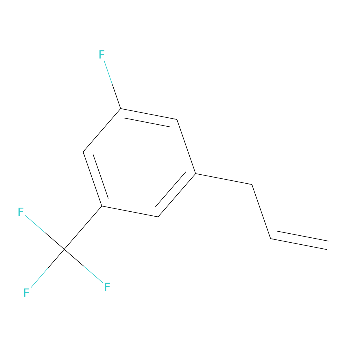 1-Allyl-3-fluoro-5-trifluoromethyl-benzene molecular structure, CAS 1417506-97-8