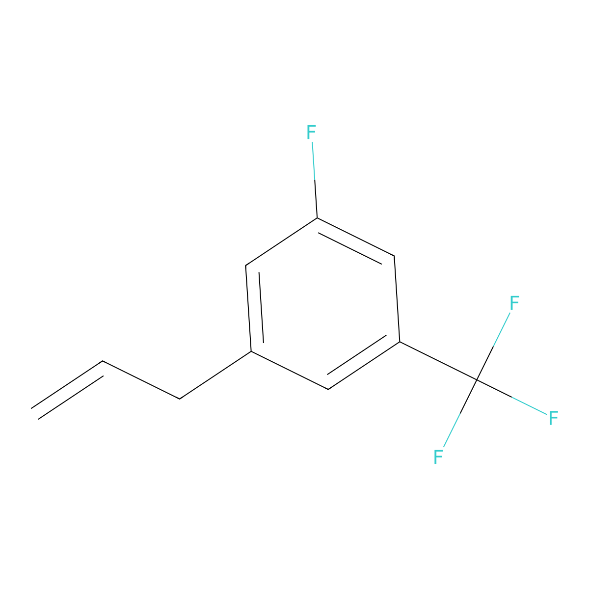 1-Allyl-3-fluoro-5-trifluoromethyl-benzene molecular structure, CAS 1417506-97-8