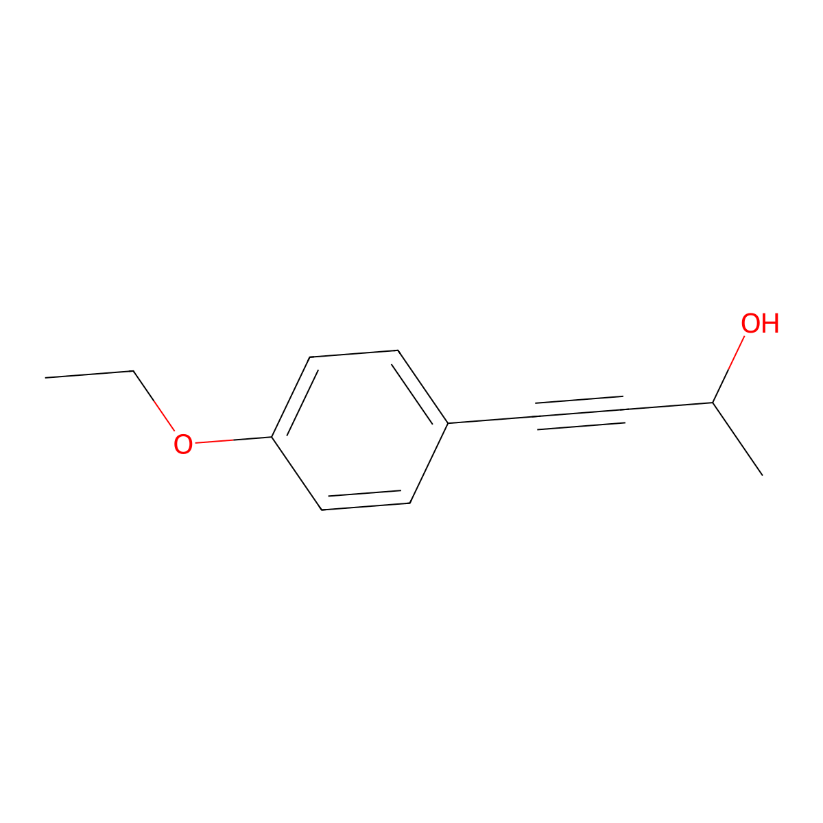 4-(4-Ethoxyphenyl)-3-butyn-2-ol molecular structure, CAS 1417507-00-6