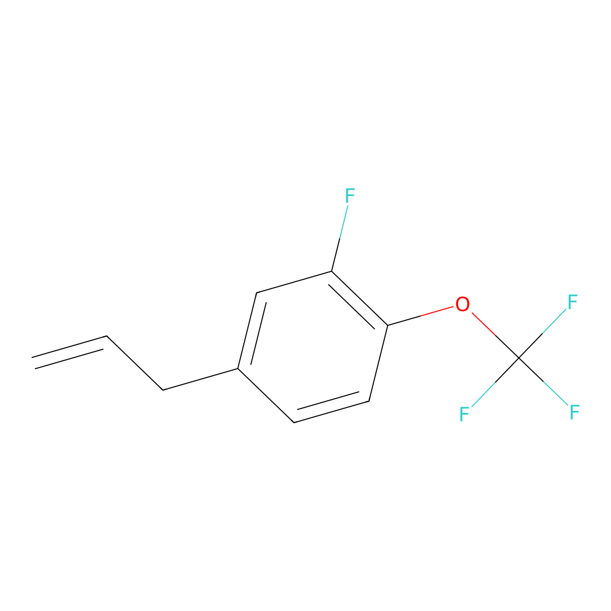 4-Allyl-2-fluoro-1-trifluoromethoxy-benzene molecular structure, CAS 1417507-01-7