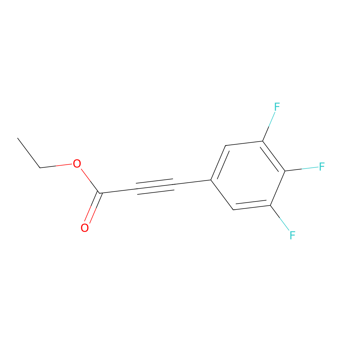 Ethyl 3-(3,4,5-trifluorophenyl)propiolate molecular structure, CAS 1417507-08-4