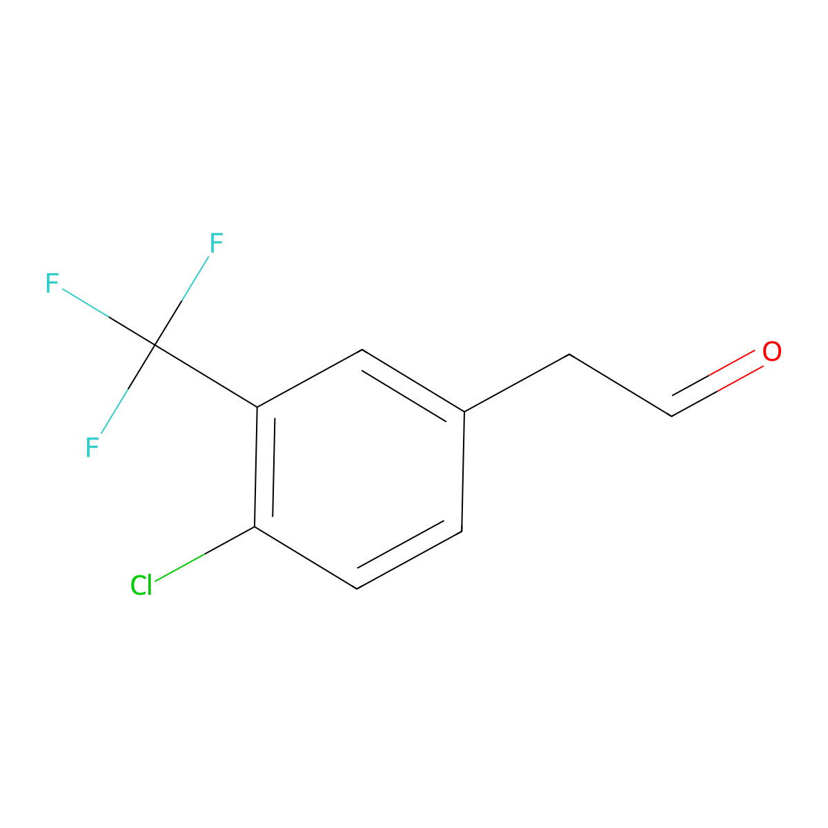 2-[4-Chloro-3-(trifluoromethyl)phenyl]acetaldehyde molecular structure, CAS 1417507-13-1