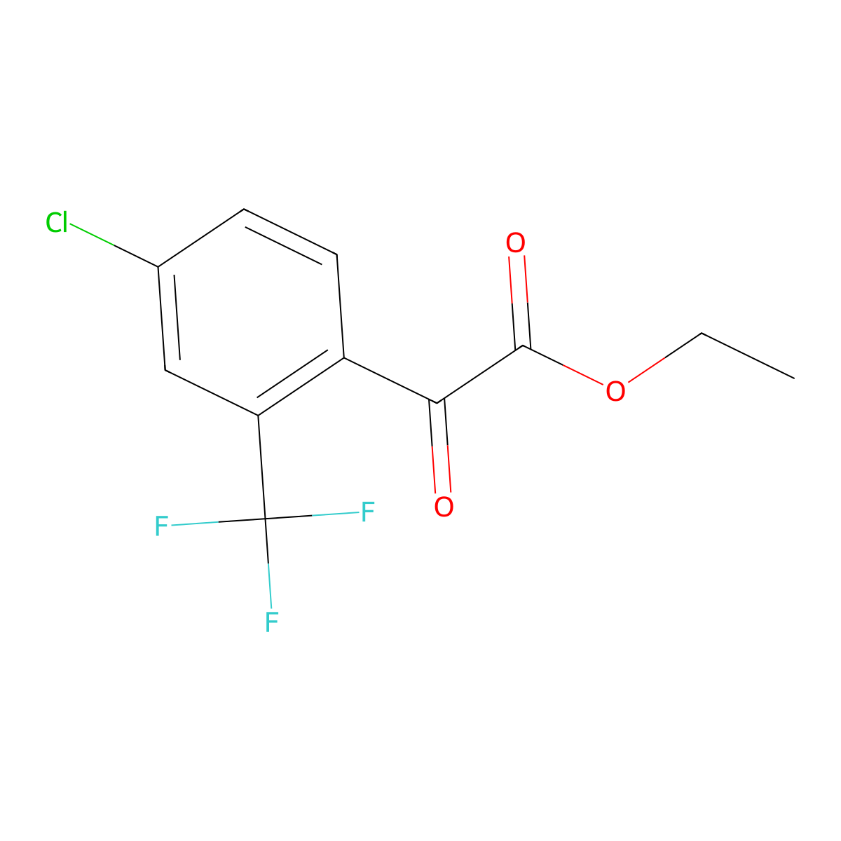 (4-Chloro-2-trifluoromethylphenyl)oxo-acetic acid ethyl ester molecular structure, CAS 1417508-25-8