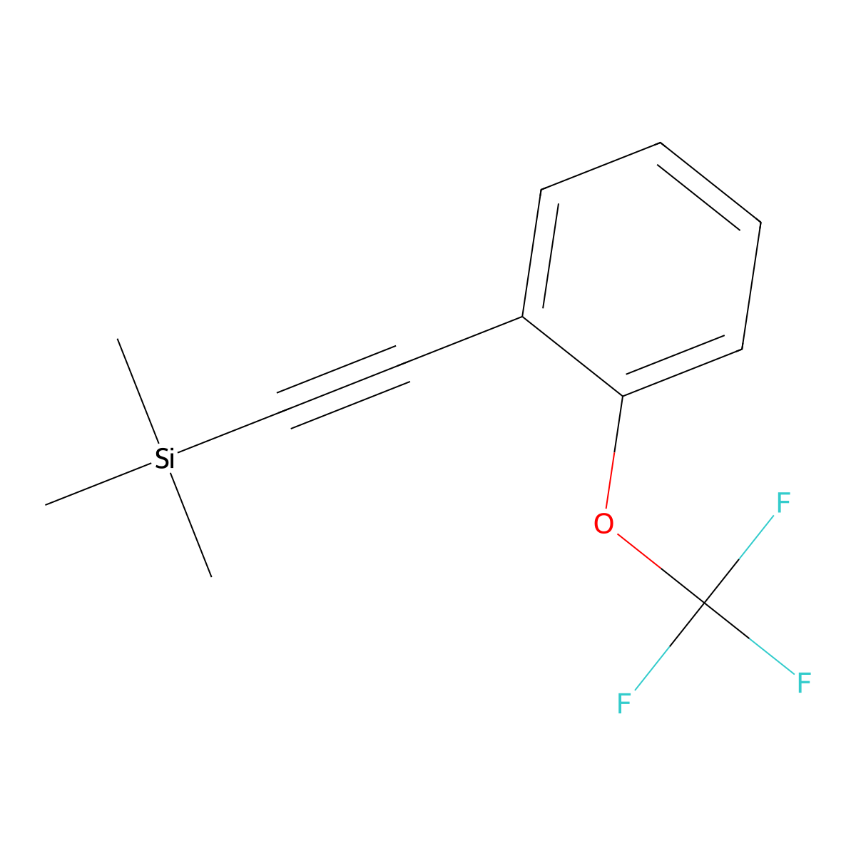 Trimethyl-(2-trifluoromethoxy-phenylethynyl)-silane molecular structure, CAS 1417508-42-9