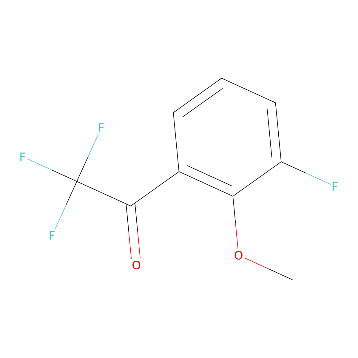 2,2,2-Trifluoro-1-(3-fluoro-2-methoxyphenyl)ethanone molecular structure, CAS 1417508-45-2