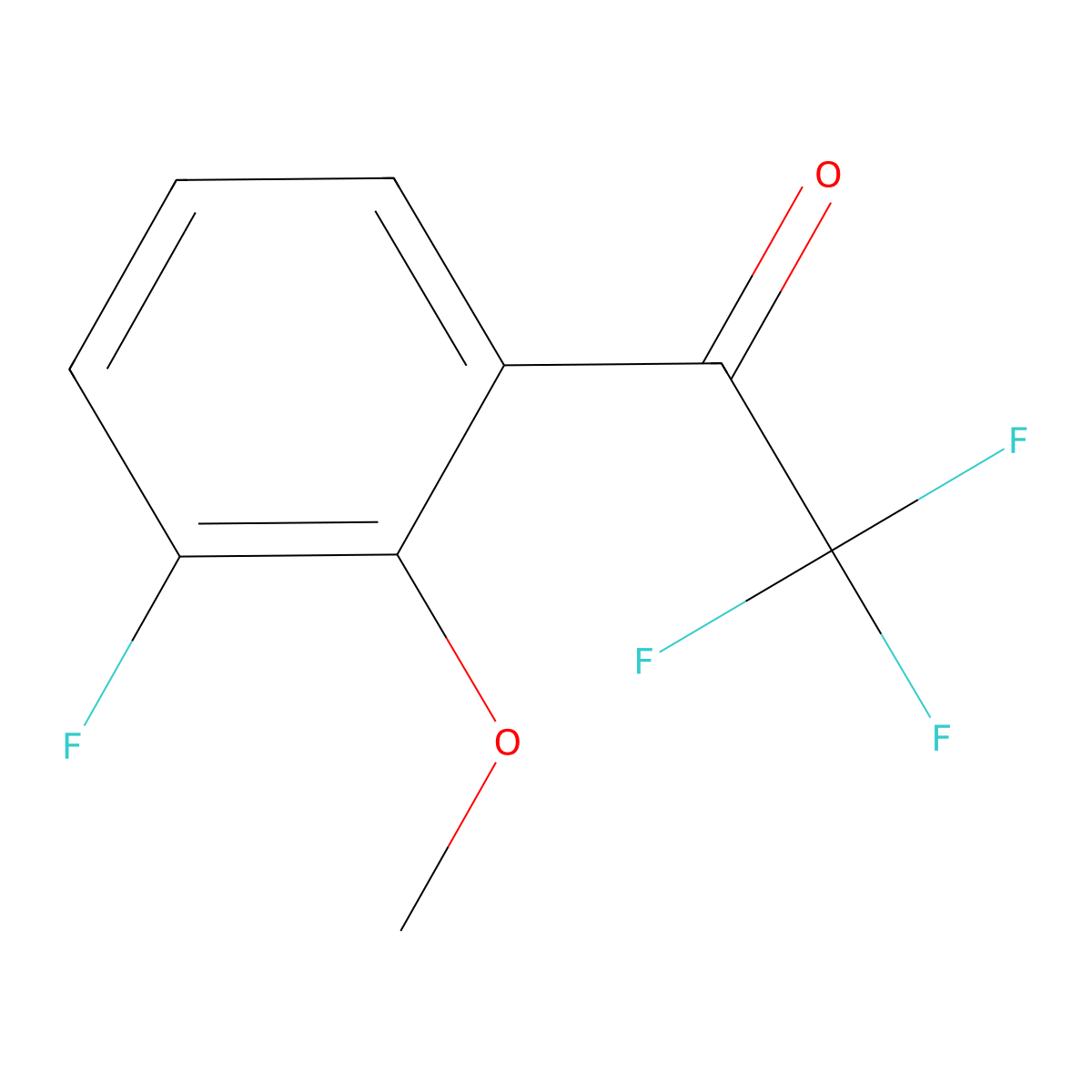 2,2,2-Trifluoro-1-(3-fluoro-2-methoxyphenyl)ethanone molecular structure, CAS 1417508-45-2