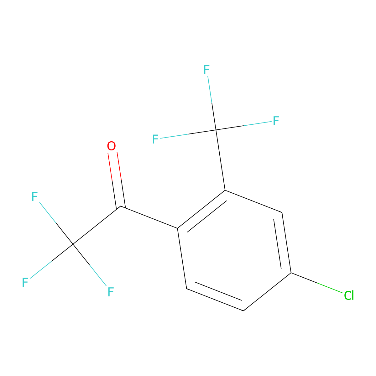 1-(4-Chloro-2-trifluoromethylphenyl)-2,2,2-trifluoro-ethanone molecular structure, CAS 1417508-51-0