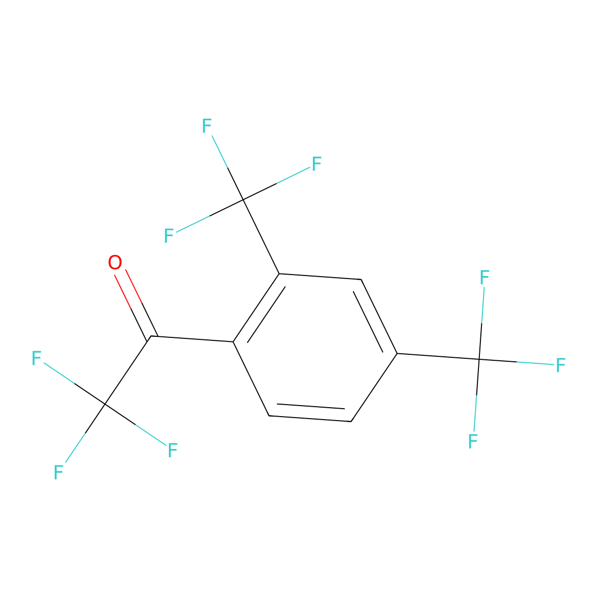 1-(2,4-Bis(trifluoromethyl)phenyl)-2,2,2-trifluoroethanone molecular structure, CAS 1417508-58-7
