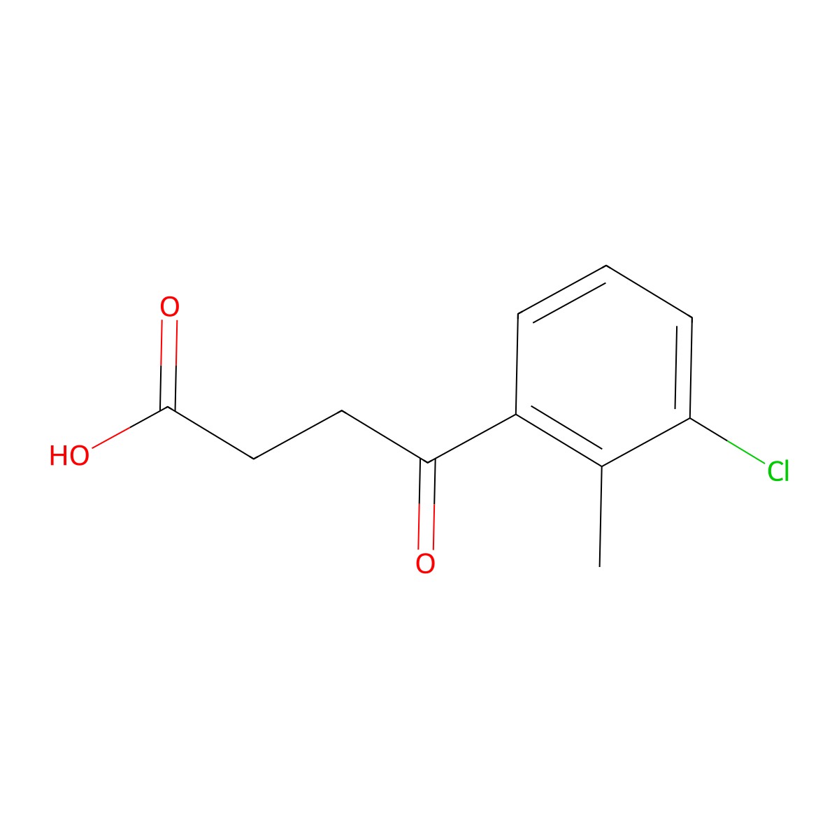 4-(3-Chloro-2-methylphenyl)-4-oxobutyric acid molecular structure, CAS 1417510-65-6