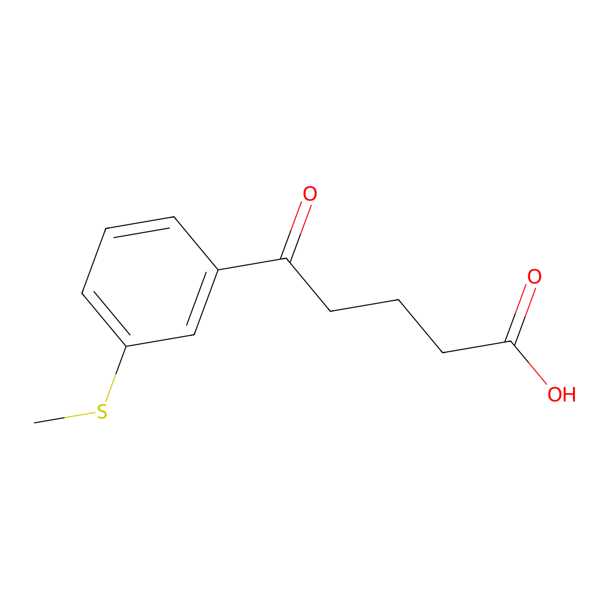 5-Oxo-5-(3-thiomethylphenyl)valeric acid molecular structure, CAS 1417511-17-1
