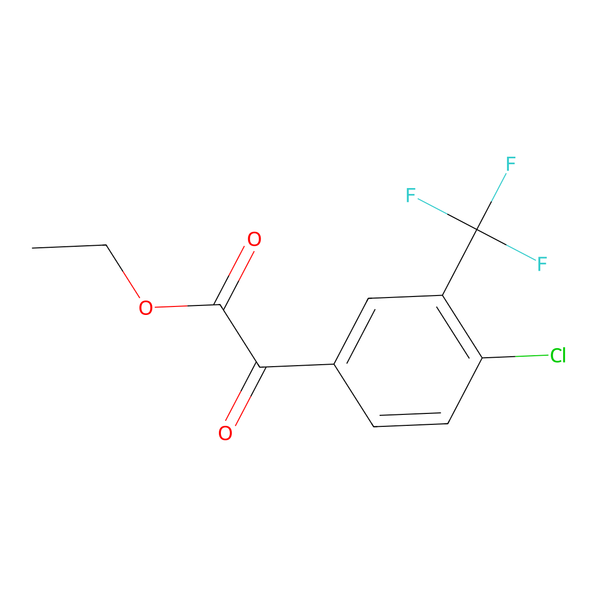 Ethyl 4-chloro-a-oxo-3-(trifluoromethyl)benzeneacetate molecular structure, CAS 1417511-27-3