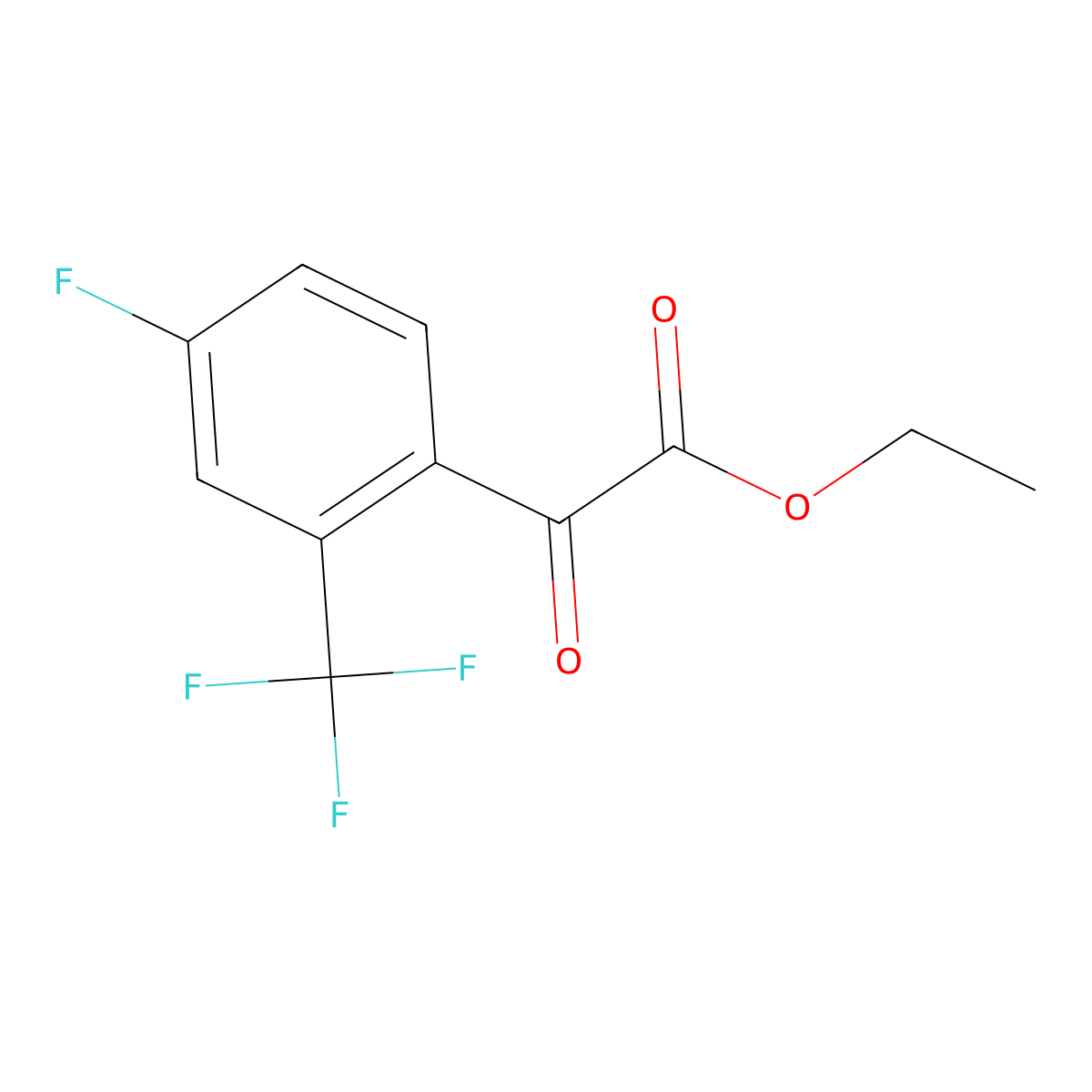 (4-Fluoro-2-trifluoromethylphenyl)oxo-acetic acid ethyl ester molecular structure, CAS 1417511-34-2