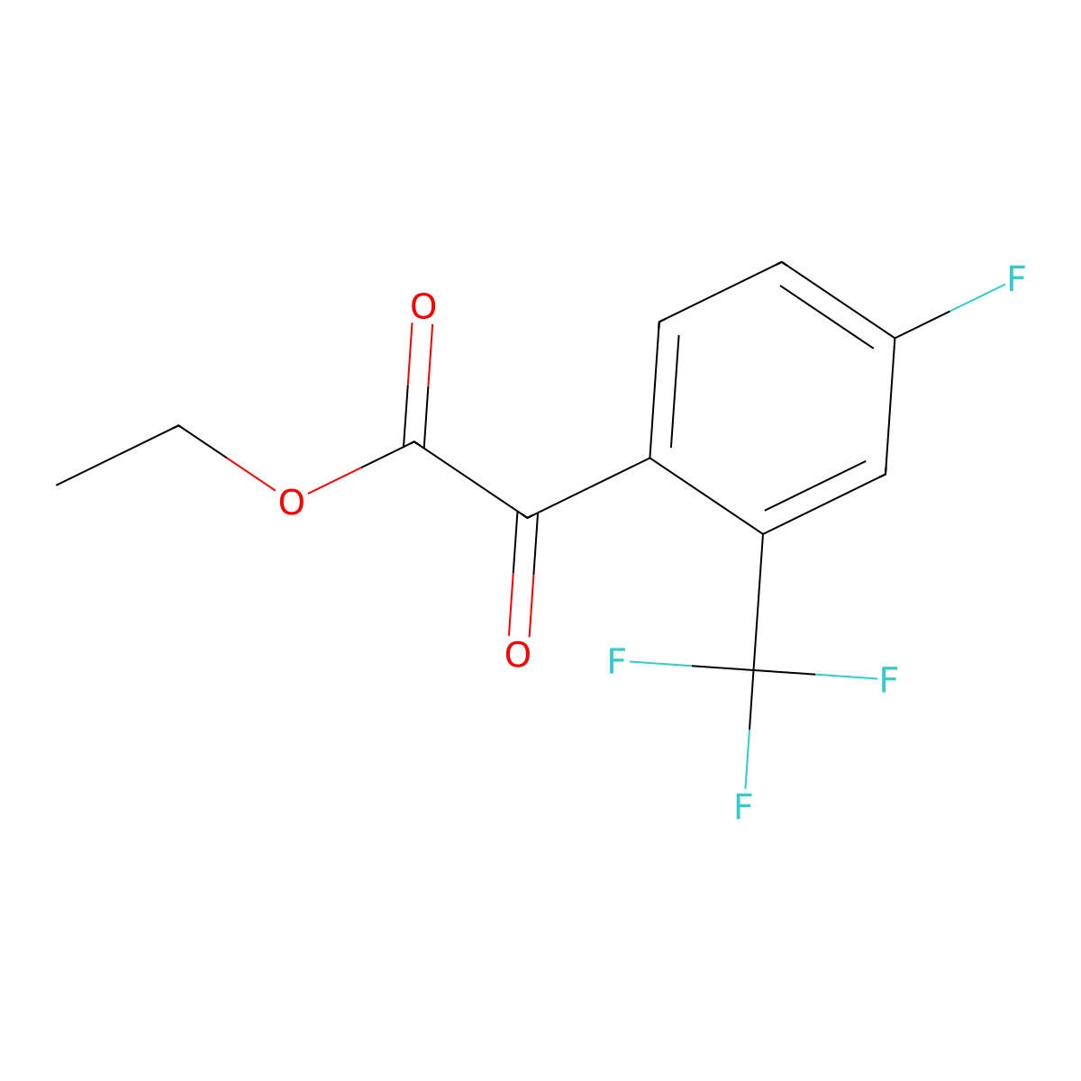 (4-Fluoro-2-trifluoromethylphenyl)oxo-acetic acid ethyl ester molecular structure, CAS 1417511-34-2