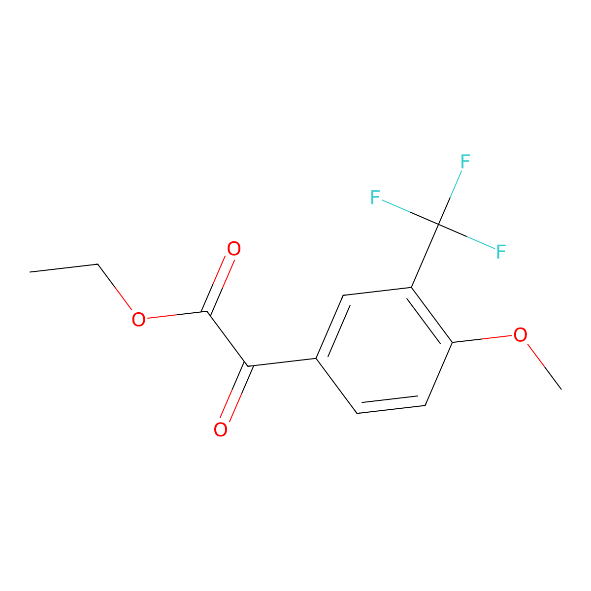 (4-Methoxy-3-trifluoromethylphenyl)oxo-acetic acid ethyl ester molecular structure, CAS 1417511-42-2