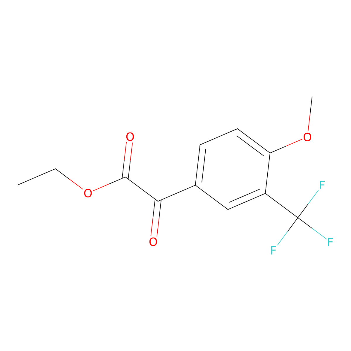 (4-Methoxy-3-trifluoromethylphenyl)oxo-acetic acid ethyl ester molecular structure, CAS 1417511-42-2