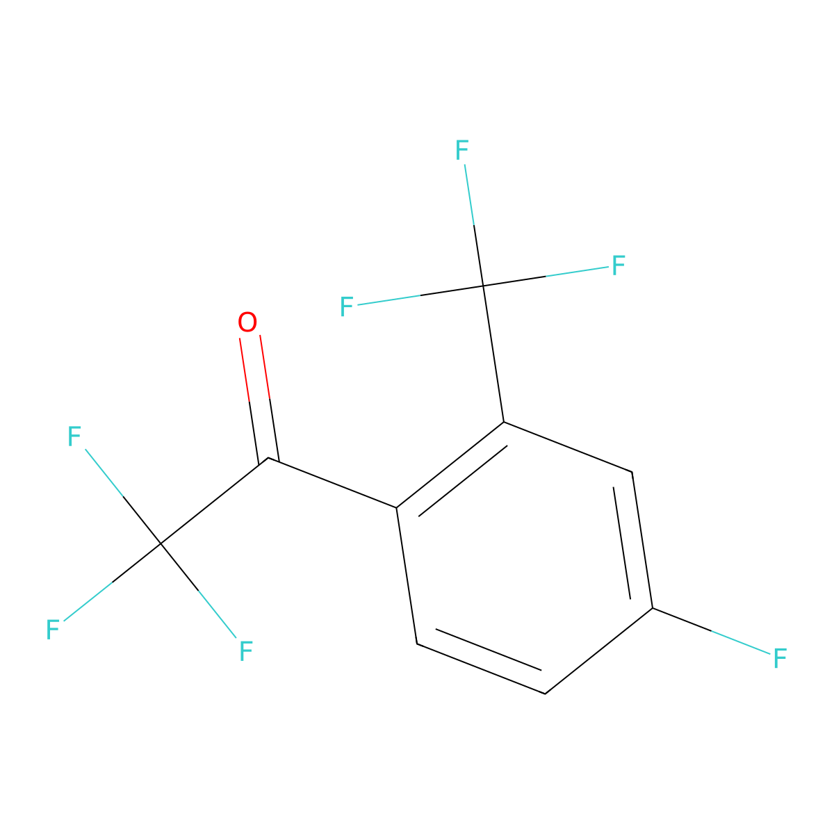 2,2,2-Trifluoro-1-(4-fluoro-2-trifluoromethylphenyl)ethanone molecular structure, CAS 1417512-86-7