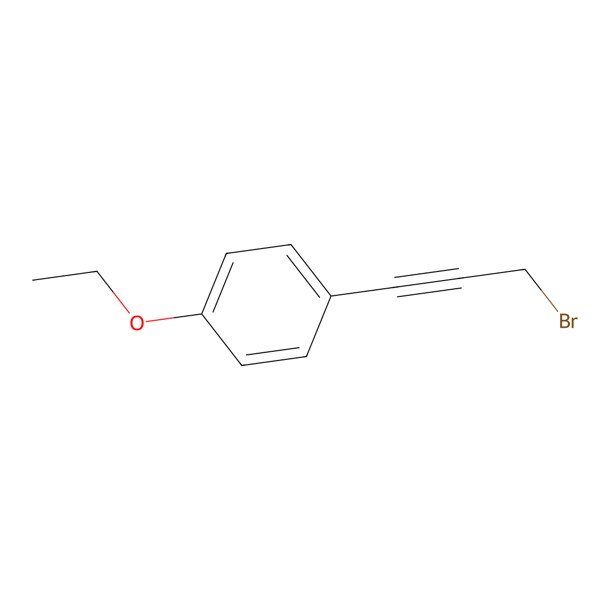 1-(3-Bromoprop-1-YN-1-YL)-4-ethoxybenzene molecular structure, CAS 1417515-50-4