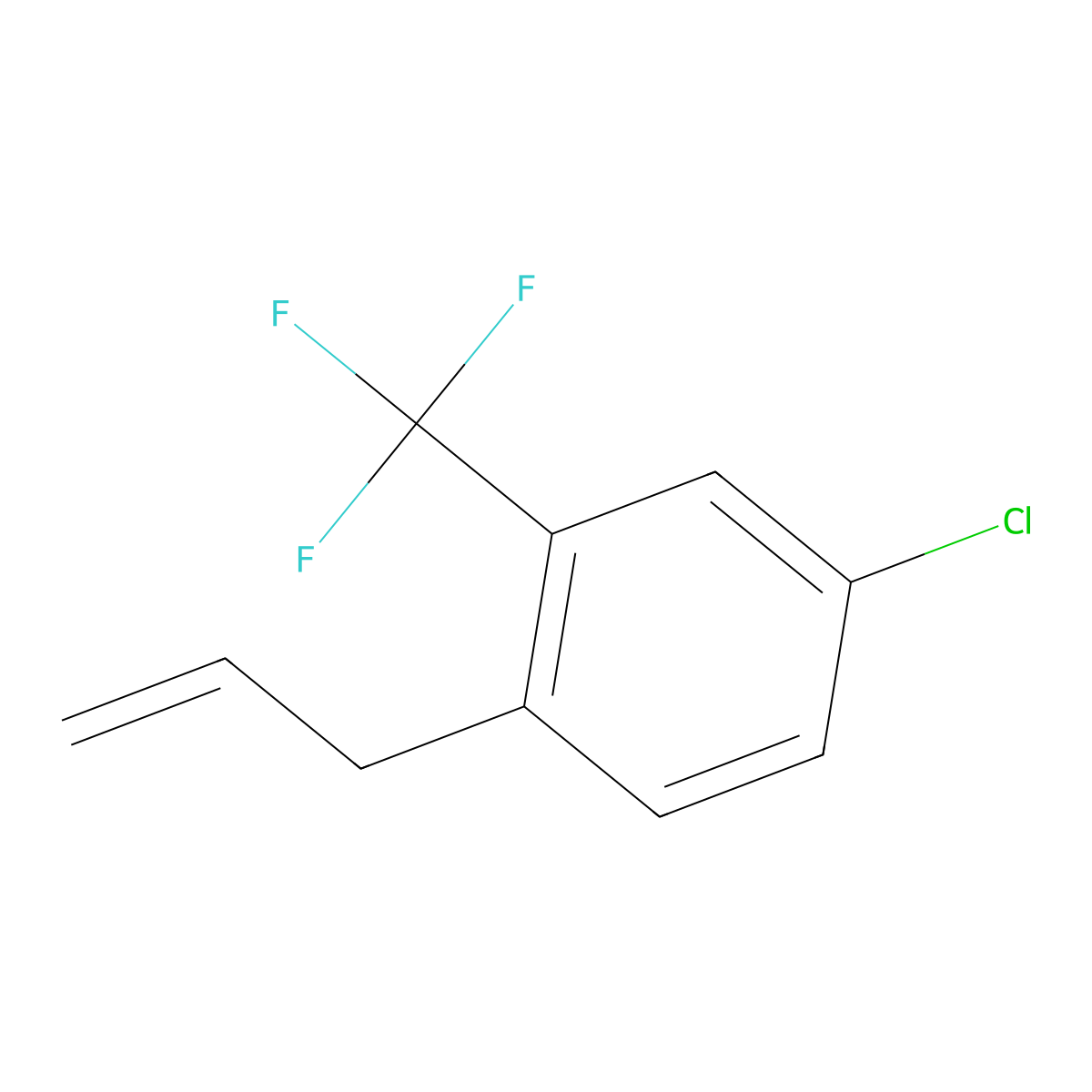 1-Allyl-4-chloro-2-trifluoromethyl-benzene molecular structure, CAS 1417515-79-7