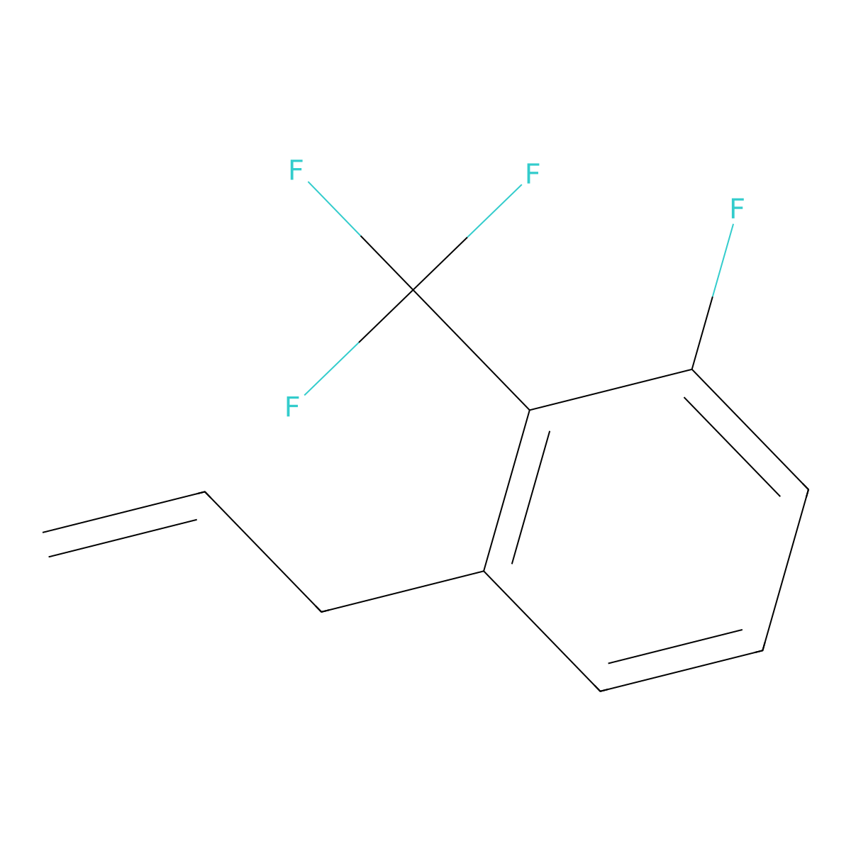 1-Allyl-3-fluoro-2-trifluoromethyl-benzene molecular structure, CAS 1417515-86-6
