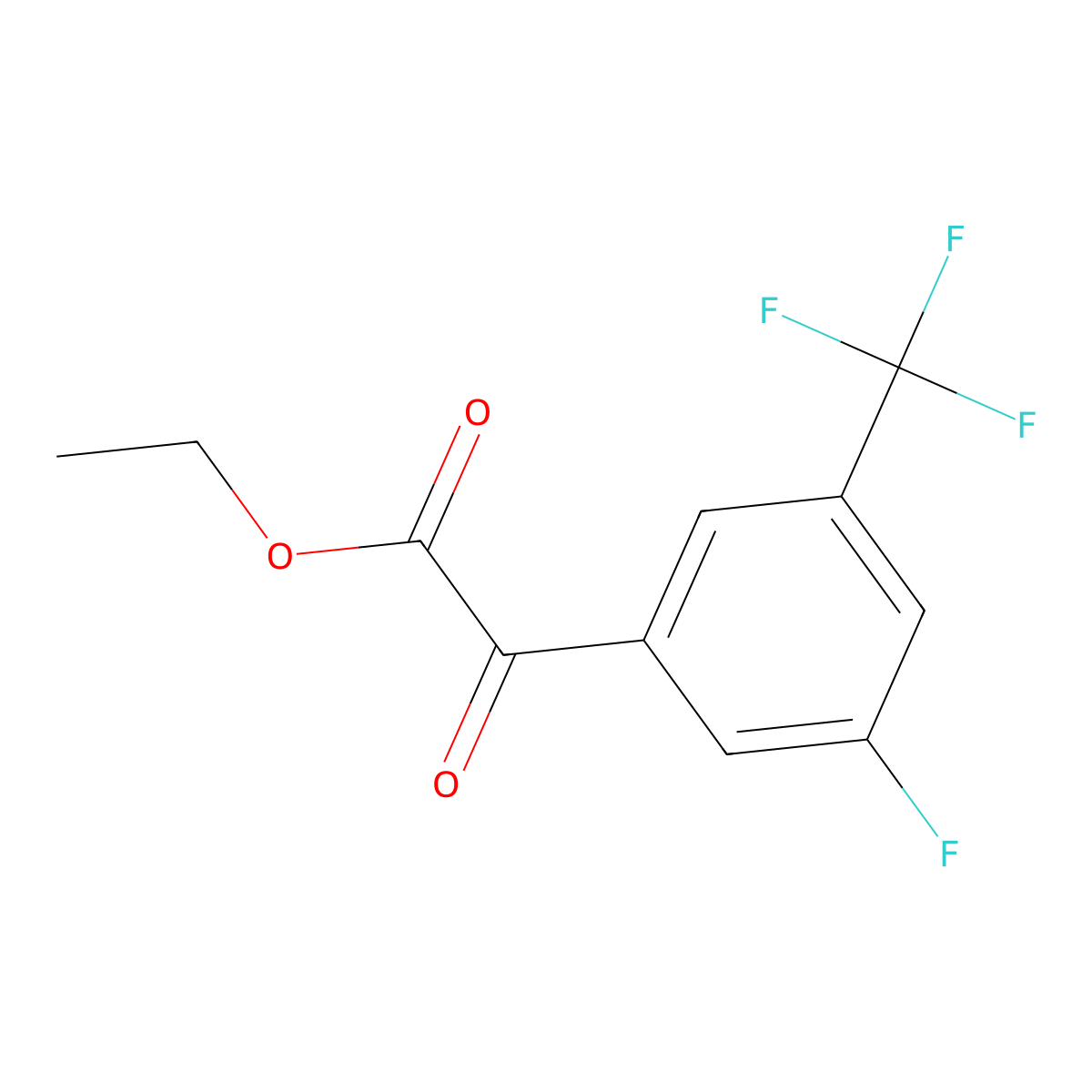 (3-Fluoro-5-trifluoromethyl-phenyl)-oxo-acetic acid ethyl ester molecular structure, CAS 1417517-34-0